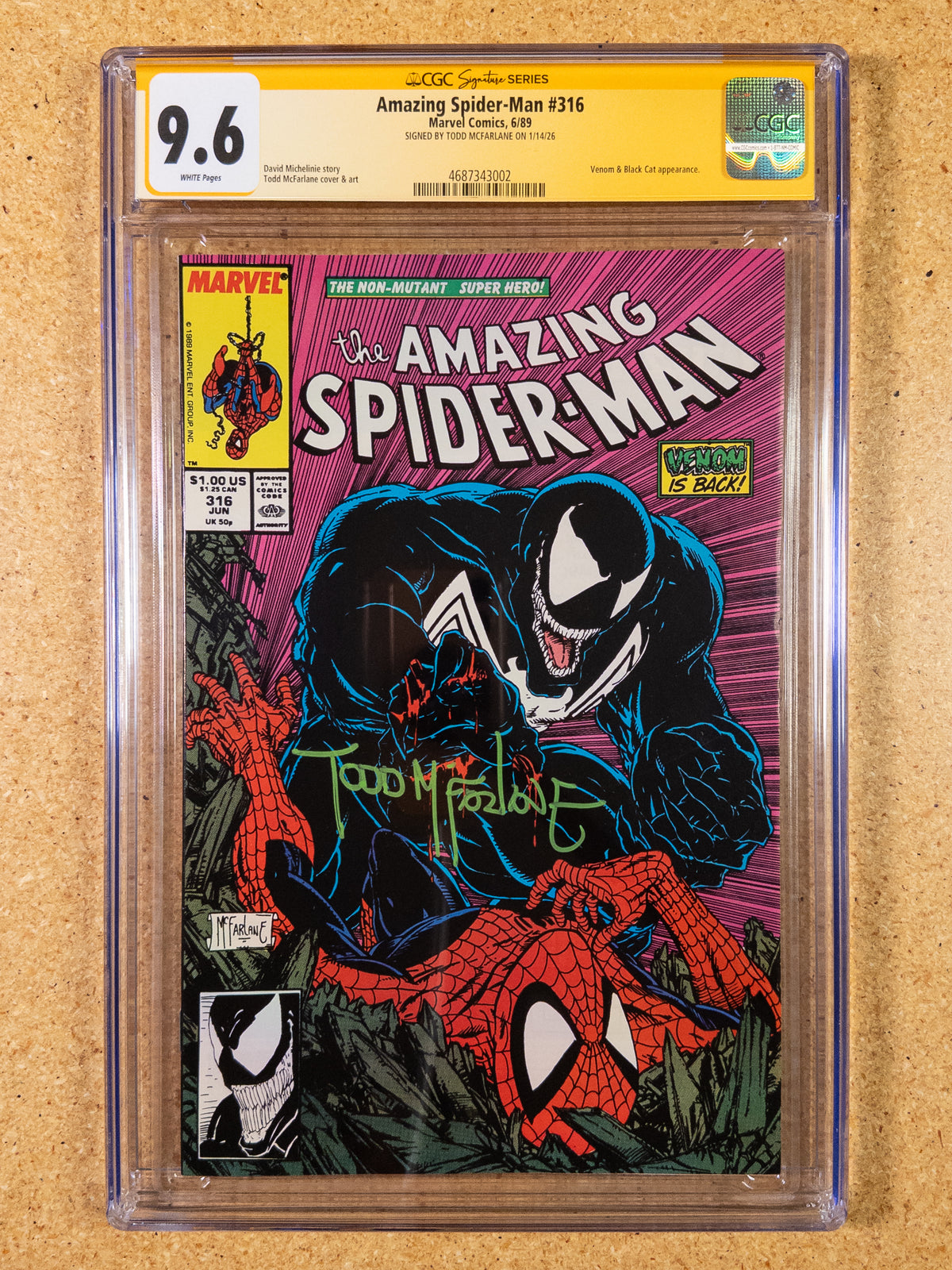 Amazing Spider-Man #316, Signed by Todd McFarlane