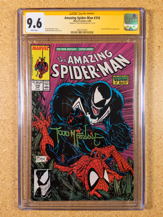 Amazing Spider-Man #316, Signed by Todd McFarlane
